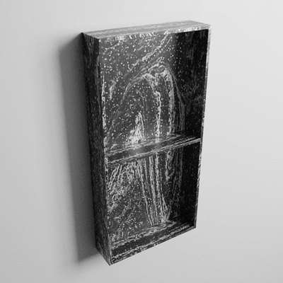 Mondiaz EASY Niche salle de bains - 59.5x8x29.5cm - à encastrer ou à monter - 2 compartiments - Lava