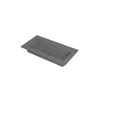INK Kraft wastafel - 120x45x1cm - 1 wasbak - 0 kraangaten - Quartz grijs TWEEDEKANS