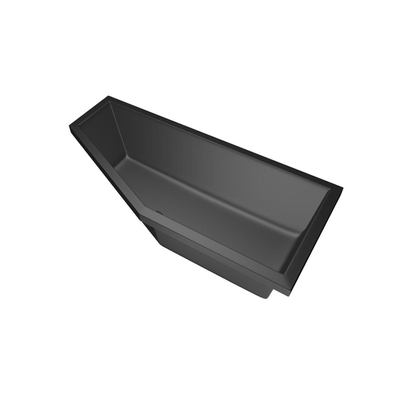Xenz Society Baignoire d'angle - 180x80x48 - bonde Centrale - Droite - Compact - acrylique - ebony