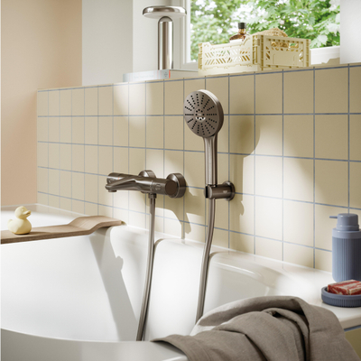 Grohe Precision Feel Badthermostaatkraan - 150 mm - met koppelingen - hard graphite (antraciet)