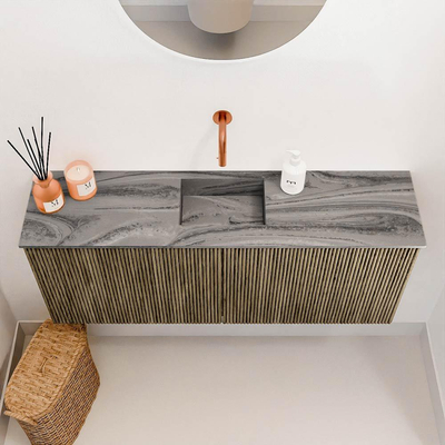 Mondiaz JOYA-DLUX 100cm meuble de toilette - couleur Dusk - Vasque FAYE position Milieu Sans trou de robinet couleur Sombra.