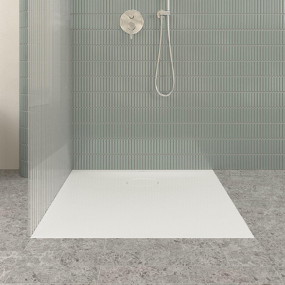 Villeroy & Boch Ecora douchebak - 90x90x3.5cm - afvoer korte zijde - white alpine (wit)