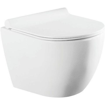 QeramiQ Salina Toiletzitting - compact - softclose - voor SW258541 - wit OUTLETSTORE