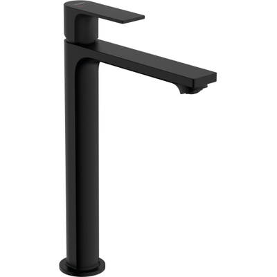 Hansgrohe Rebris E Mitigeur lavabo highriser 1 trou 240 coolstart avec vidage noir mat