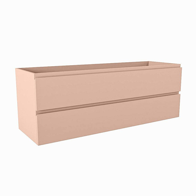 Mondiaz HAY wastafelonderkast - 140x45x50cm - 2 lades - uitsparing midden - softclose - Rosee
