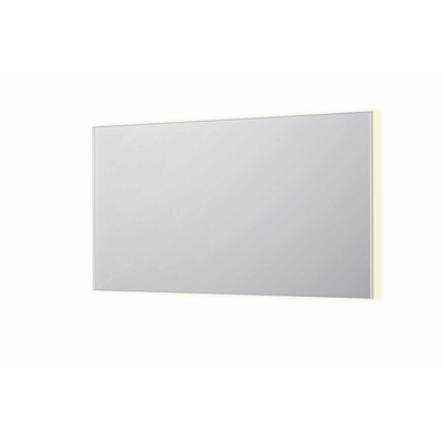 INK SP32 spiegel - 140x4x80cm rechthoek in stalen kader incl indir LED - verwarming - color changing - dimbaar en schakelaar - mat wit