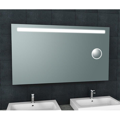 Wiesbaden Tigris miroir rectangulaire avec LED et miroir de rasage 140 x 80 cm