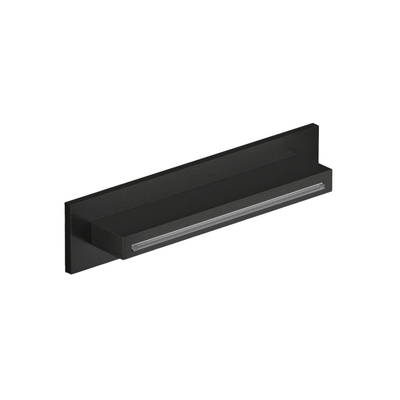Hotbath Mate Cascade - opbouw - wand - rechthoek - PVD - mat zwart