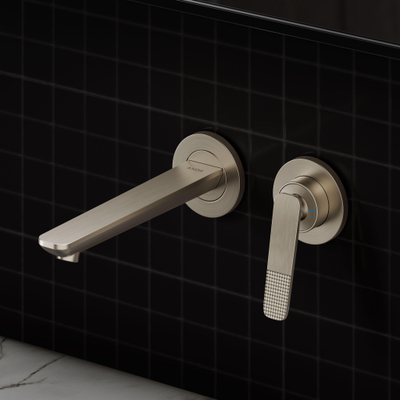 AXOR Citterio C afbouwdeel wastafelkraan - cubic cut - 2-gats - brushed nickel (rvs)