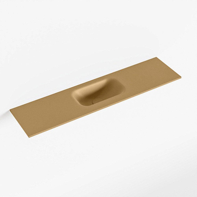 Mondiaz EDEN Fontaine - 90x23x0.9cm - lavabo au centre - sans trous de robinet - pour meuble de toilette - Solid surface - Oro