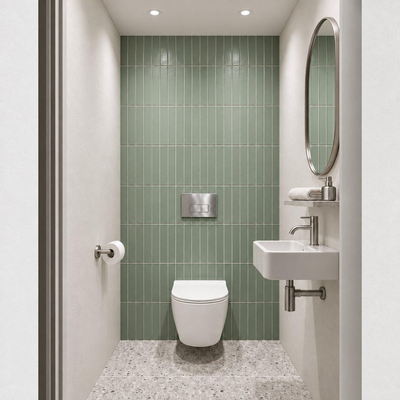 Adema Salina 2.0 Toiletset - 48.5x36x32cm - diepspoel - spoelrandloos - QeramiQ inbouwreservoir - softclose - quickrelease - toiletzitting - RVS metalen bedieningsplaat - rechthoekige knoppen - wit