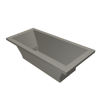 Xenz Society ligbad - 170x75cm - met overloop - zonder afvoer - Acryl Cement Mat