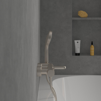 Villeroy & Boch Verve Showers Handdouche - met drie waterstraalstanden Rond - Brushed Nickel (rvs)