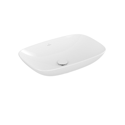 Villeroy & Boch Loop & Friends opzetwastafel - 62x42cm - zonder kraangat - zonder overloop CeramicPlus - White Alpine (glans wit)