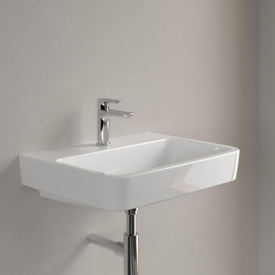 Villeroy & Boch O.novo wastafel - 60x46cm - met 1 kraangat - zonder overloop - geslepen - White Alpine (glans wit)