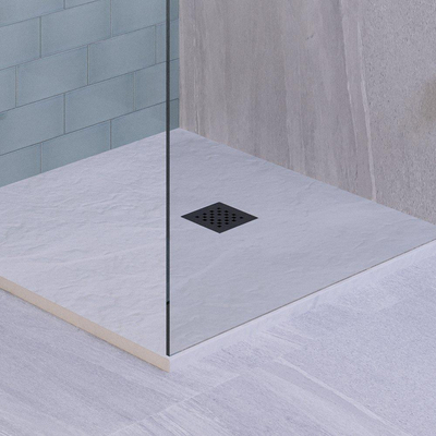 BRAUER Grille d'évacuation pour receveur de douche gunmetal brossé