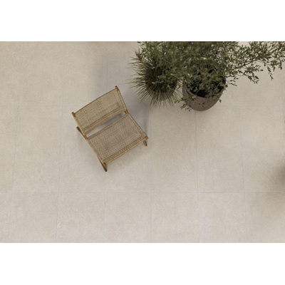 Terravito Melora carreau mural et de sol - 60x60cm - rectifié - aspect béton - R11 - sable mat (beige)