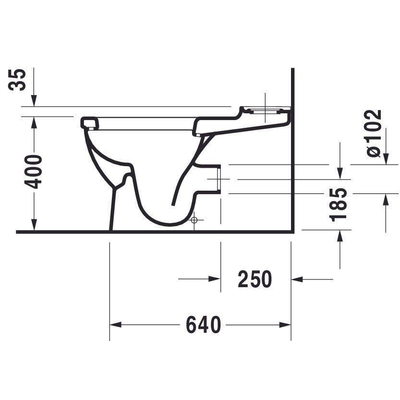 Duravit Starck 3 Cuvette pour pack WC à fond creux EH 42x74cm Blanc