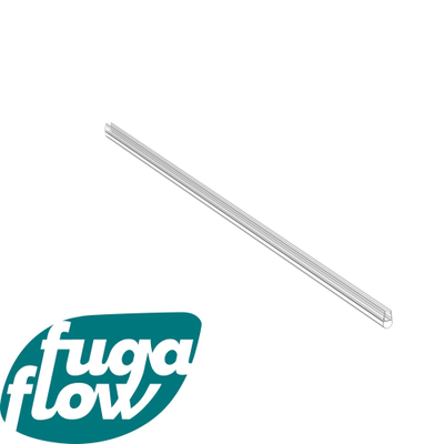 FugaFlow Efficiente Acces bande convexe/bande d'égouttement/bande d'étanchéitée - universel - 200cm à raccourcir - pour verre 8mm - transparent