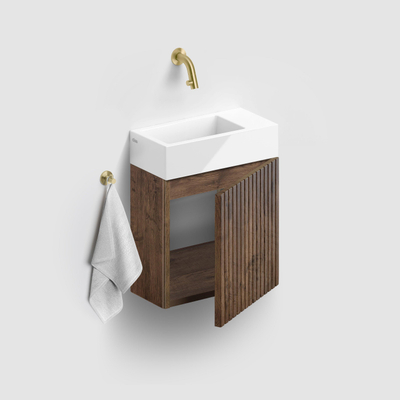 Clou Flush 3 fontein 36x18x9cm zonder kraangat rechts Keramiek Wit