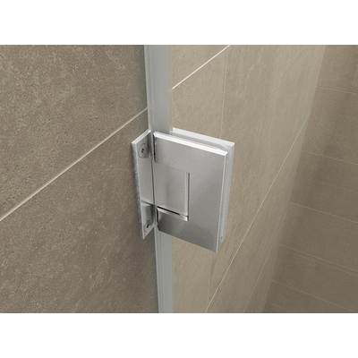 Wiesbaden Less Ensemble charnières et poignée pour porte de niche sans profil chrome