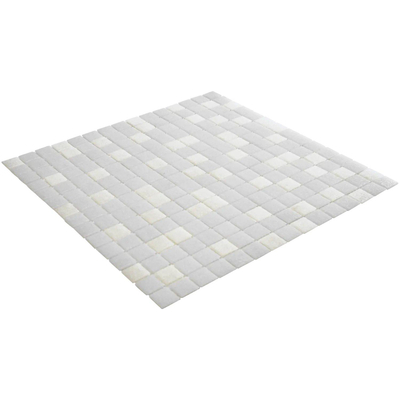 La Mosaic Factory Amsterdam carreau mosaïque - 32,2x32,2cm - carrelage mural et de sol - Carré - Verre mélange blanc Mat