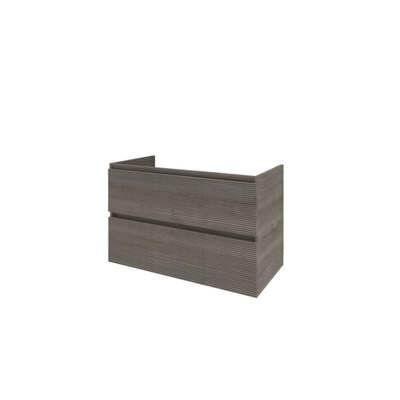 HR badmeubelen Infinity XXL Wastafelonderkast - 100x44.8x65cm - 3D-front - 2 lades - greeploos - charleston