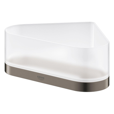 GROHE Selection Plateau de douche - 17x17x20x8.5cm - modèle d''angle - montage mural - brushed hard graphite