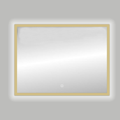 Best Design Nancy Isola Miroir 100x80cm avec éclairage LED Doré mat