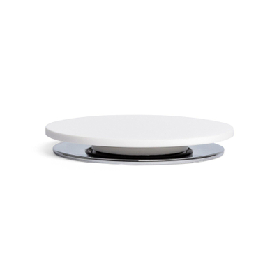Ideavit Bonde clic-clac courbé solid surface chrome blanc