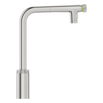 GroheMinta SmartControlkeukenmengkraan l-uitloop uittrekbare dualspray supersteel