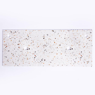Saniclass Tops Topblad - 120x1.8x46cm - 2 afvoeren - 2 kraangaten - Terrazzo