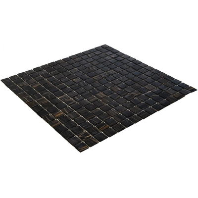 The Mosaic Factory Amsterdam mozaïektegel - 32.2x32.2cm - wand en vloertegel - Vierkant - Glas Brown glans
