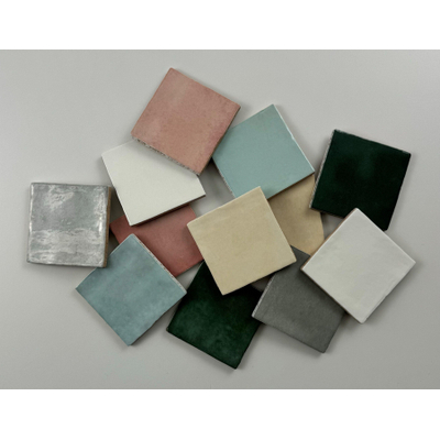 ÉCHANTILLON Terravito Mellina Carreau mural céramique - 10x10cm - 8mm - Rose