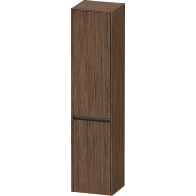 Duravit Ketho.2 Hoge kast - met 2 deuren - 40x176x36cm links - met tip onnoten - mat noten (donker) (hout)