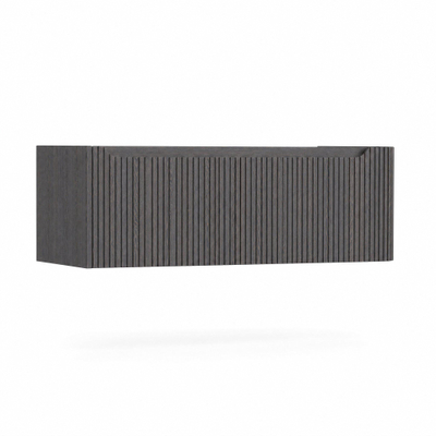 H&R Badmeubelen Juice Wastafelonderkast - 120x45x40cm - rechterhoek afgerond - 3D-front - 2 lades - geïntegreerde greep - wenge