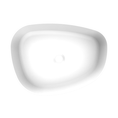 Arcqua Rocker Vasque - à poser - organique - gauche - 50x37cm - mat blanc