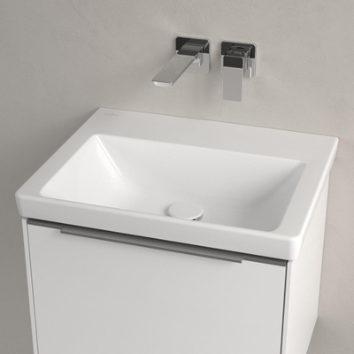 Villeroy & boch subway 3.0 lavabo de meuble 55x44x16,5cm rectangle sans trou de débordement blanc alpin gloss ceramic+