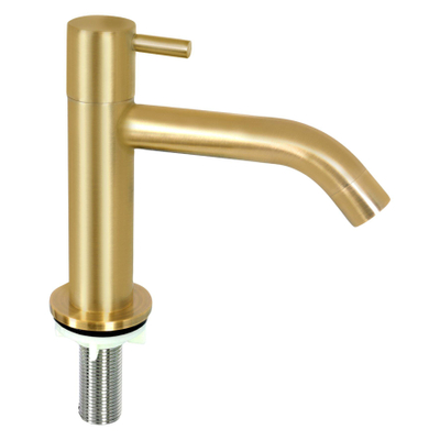 Differnz Hura fonteinset – 38.5x18.5x9 cm – keramiek wit – gebogen mat gouden kraan