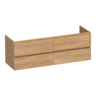 BRAUER Joy meuble sous-lavabo 140 4 tiroirs softclose - sans poignées - 2 découpes pour siphon - Forest Tan