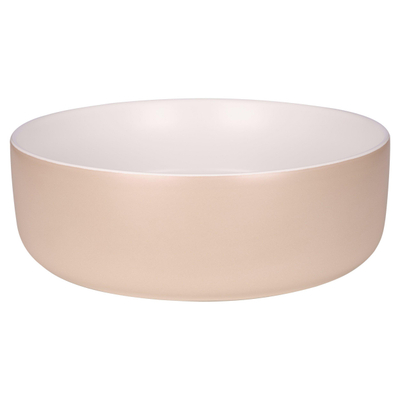Differnz MIRA Vasque à poser - 36x12cm - céramique - beige/blanc