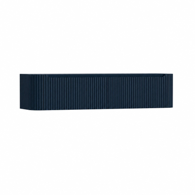 H&R Badmeubelen Juice Wastafelonderkast - 180x45x40cm - afgeronde hoeken - 3D-front - 2 lades - geïntegreerde greep - blue oak