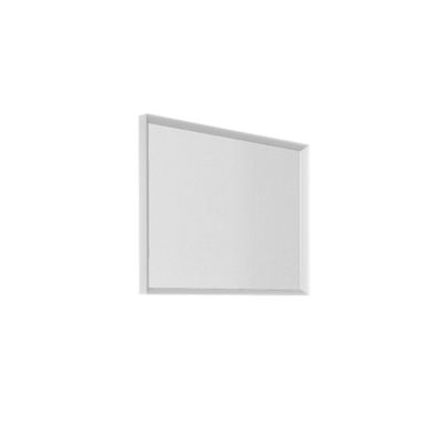 Allibert delta miroir 80x60cm avec cadre blanc mat
