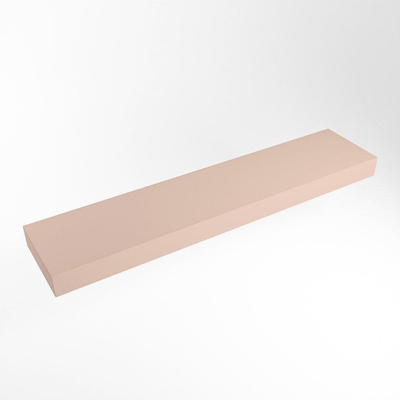 Mondiaz TOP 41 Vrijhangend Topblad - 190x41x12cm - geschikt voor waskom - Solid surface - Rosee