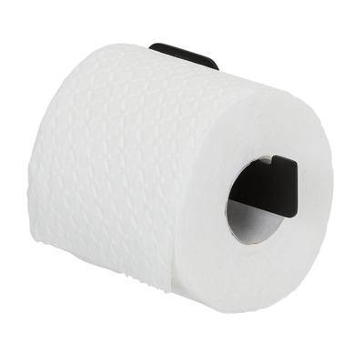 Tiger Colar Porte-rouleau de papier toilette - sans clapet - forme en L - autocollant - noir