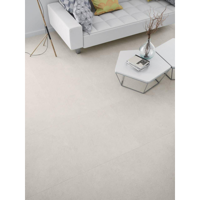Terravito Adorno carrelage mural et de sol - 75x75cm - 10.5mm - carré - rectifié - aspect béton - crème mat