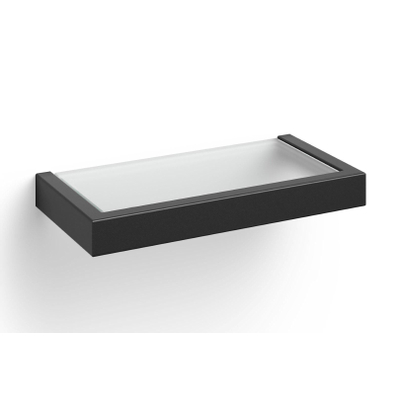 Zack LINEA Étagère - 27x13x3cm - verre mat - noir