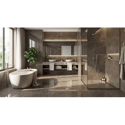 Baldocer Ceramica Bayona Vloer- en wandtegel - 60x120cm - gerectificeerd - gepolijst Bruin