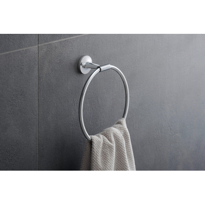 Duravit Starck T Handdoekring - diameter 21cm - hoogglans chroom