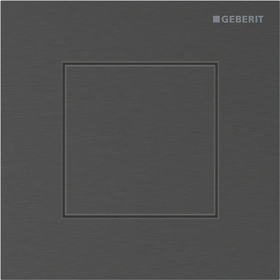Geberit Type 40 urinioir bedieningsplaat - pneumatisch - vierkant - zwart chroom/geborsteld/easy-to-clean - zwart chroom